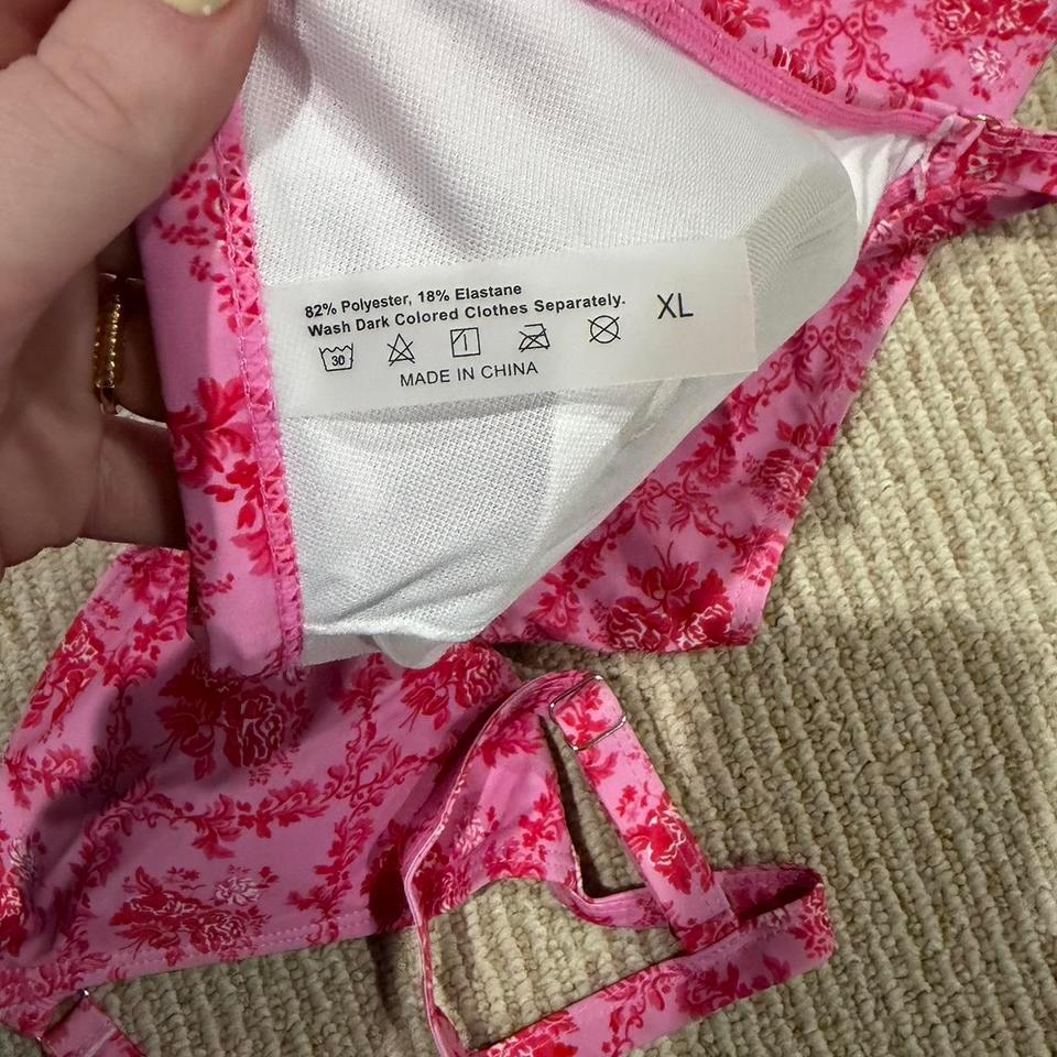 Pink Floral Bikini Set Size A290 3