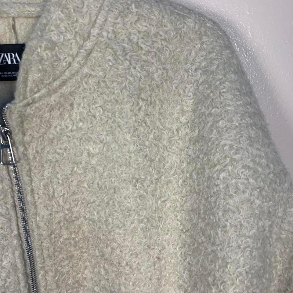Zara Cream Boule Oversized Jacket F577 5
