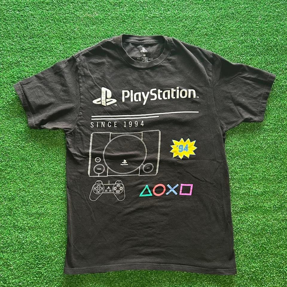 Black Playstation T Shirt Sizem
