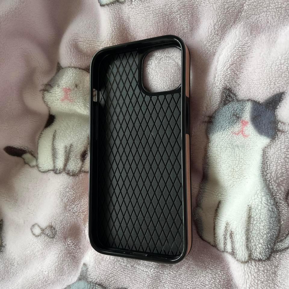 Pink Engraved Pleather Phone Case 0e17 3