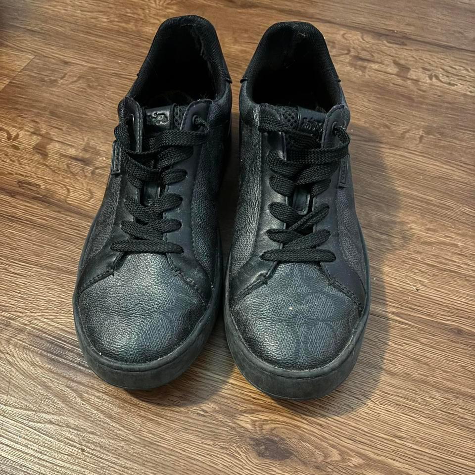 All Black Leather Coach Shoes 2