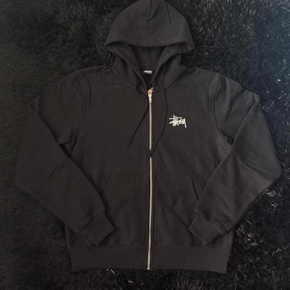 Black Stussy Classic Zip Up 1c04