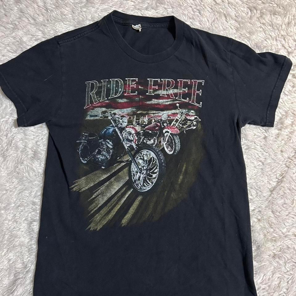 Black Vintage Biker Tee Bikerstyle
