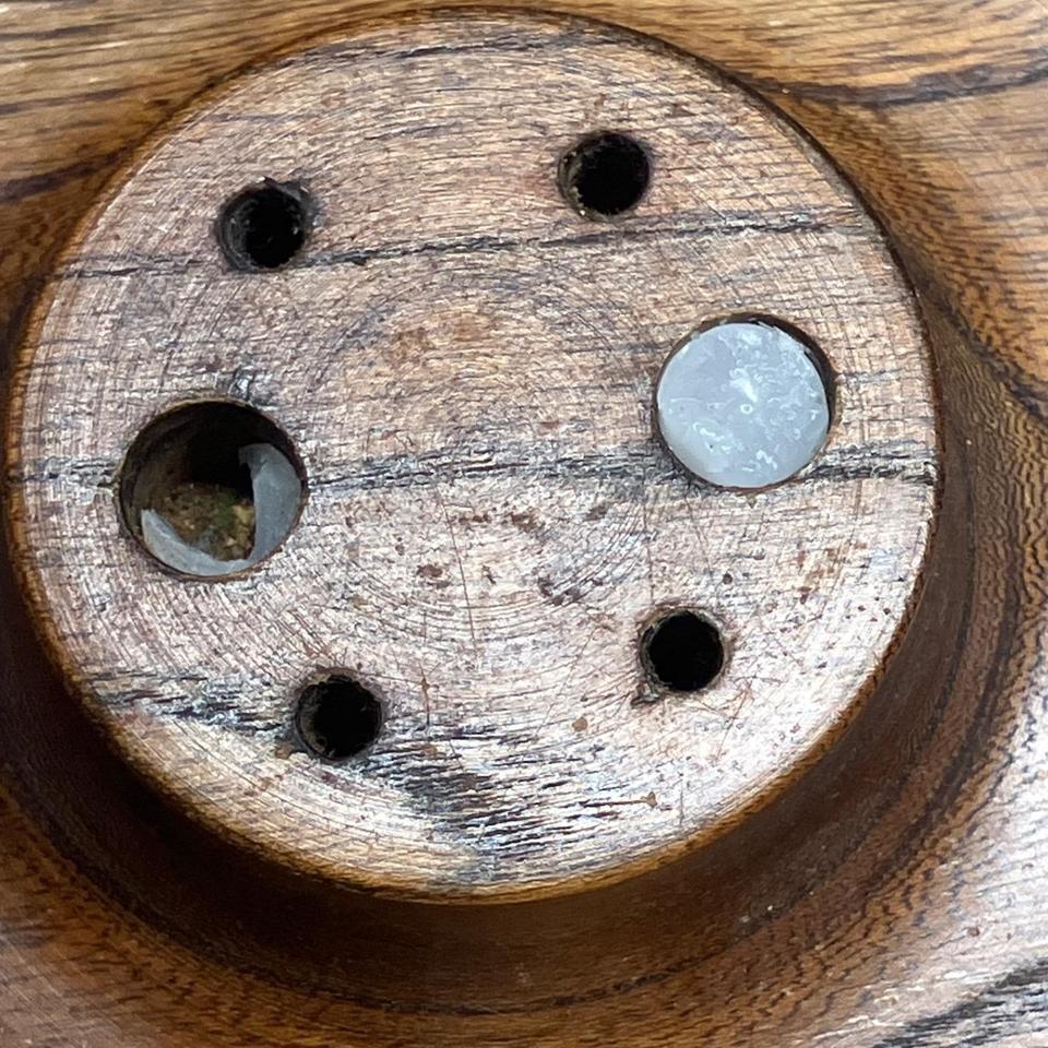Vintage Mid Century Wood Nut Da80 2