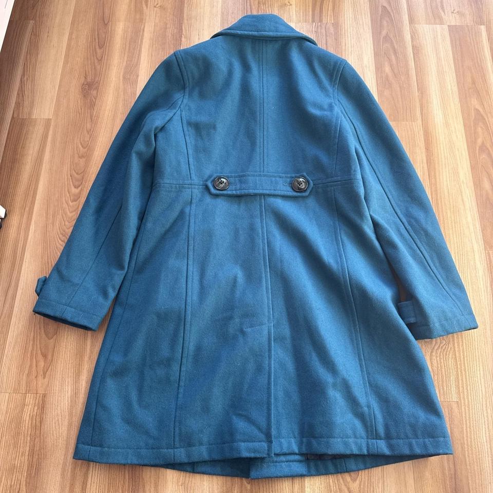 Merona Coat Peacock Blueteal Wool 3
