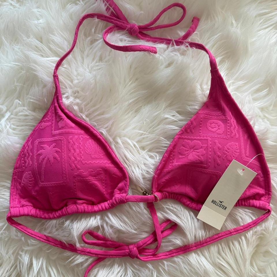 Hollister Pink Bikini Top Size E34c 2