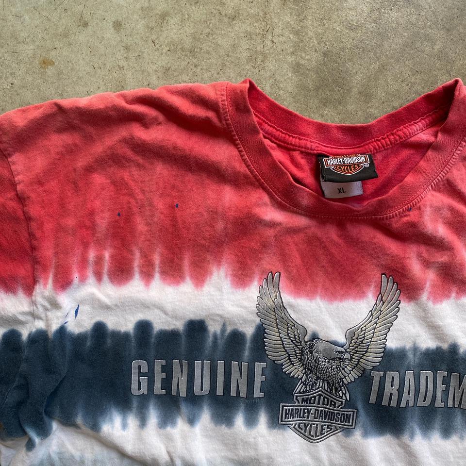 Tie Dye Harley Davidson Red
