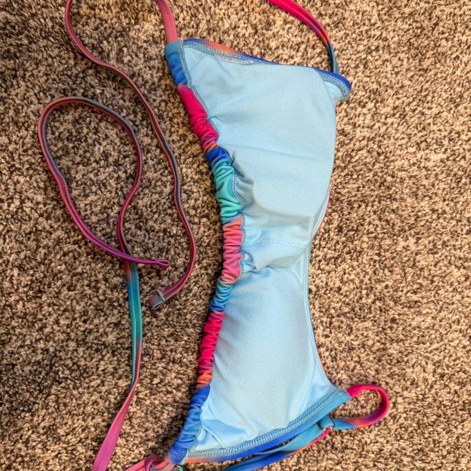 Multicoloured Bikini Top With Adjustable F09d 3