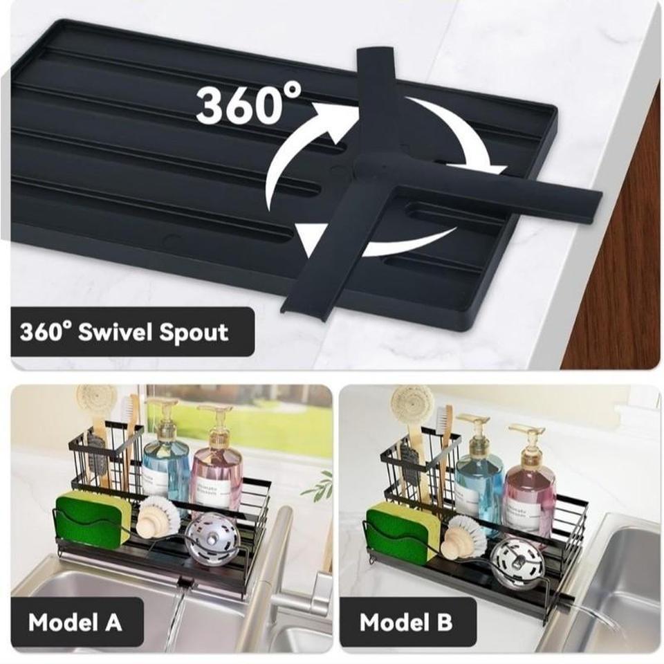 Black Kitchen Sink Organizer Rack 3