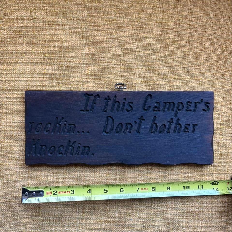 Vintage Wooden Camper Sign Funny