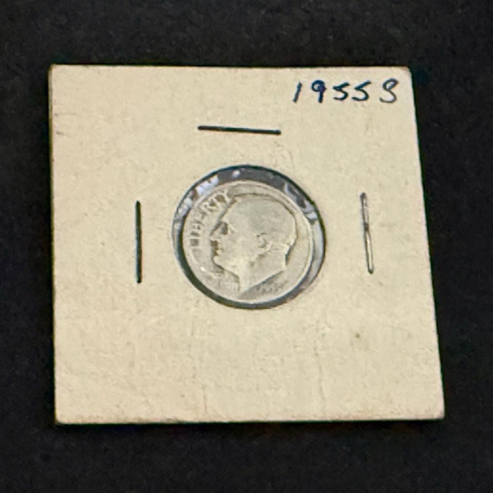 1955 S Roosevelt Dime 90 7650 3