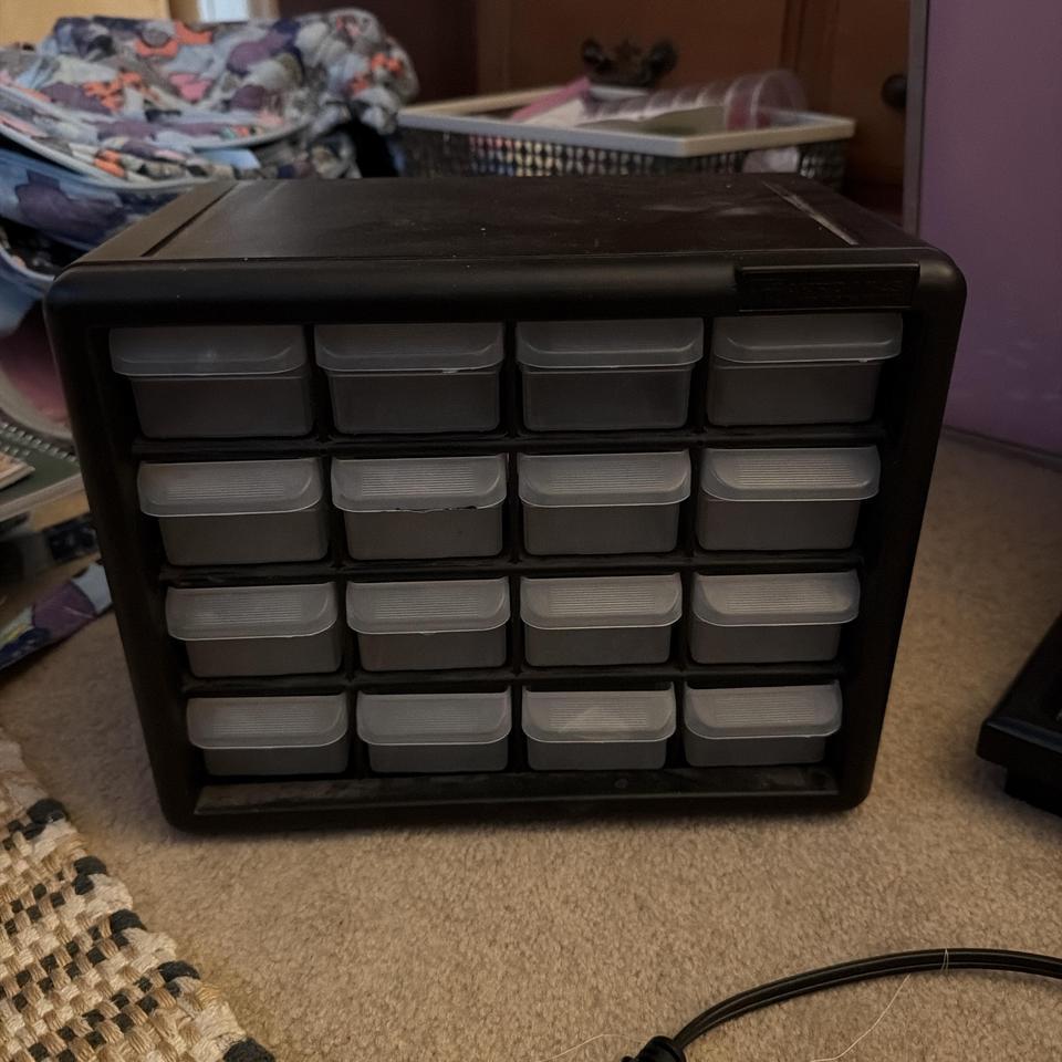 Black Plastic Storage Box With 2ff8