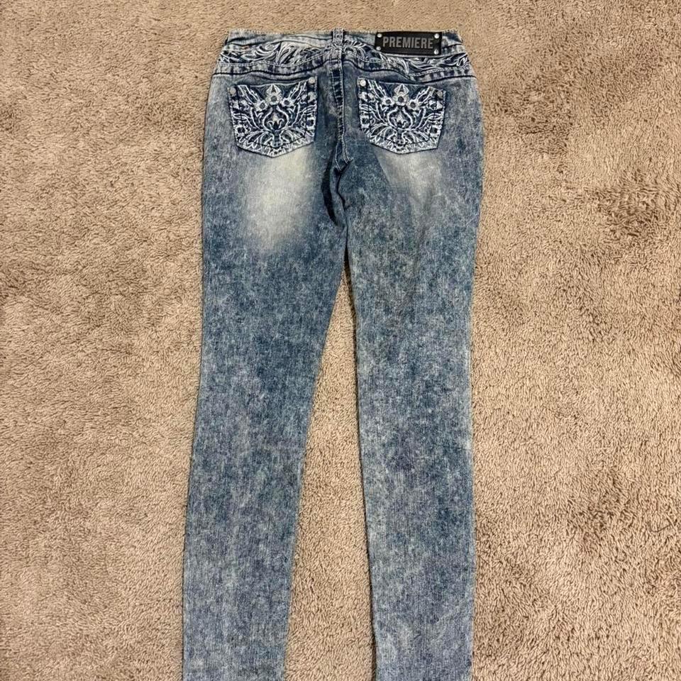 Blue Acid Wash Skinny Jeans Bf5f