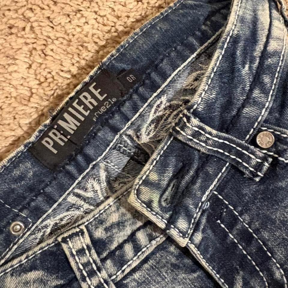 Blue Acid Wash Skinny Jeans Bf5f 4