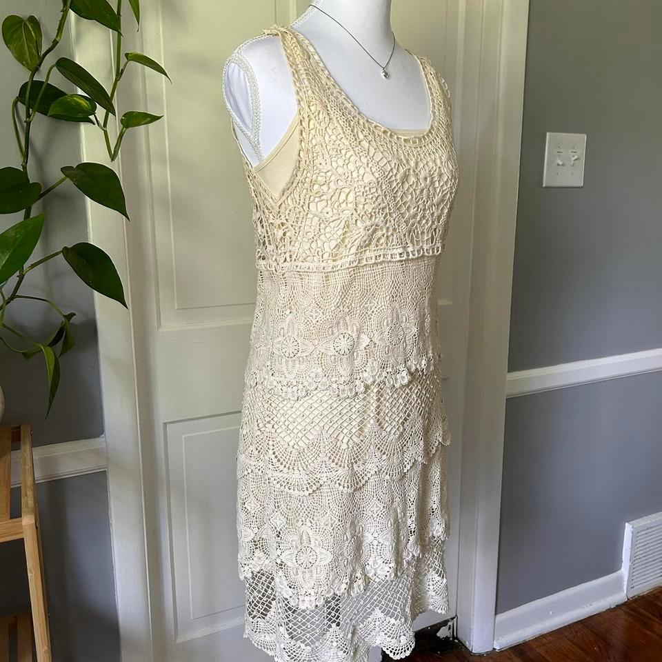 Y2k American Eagle Cream Lace 4