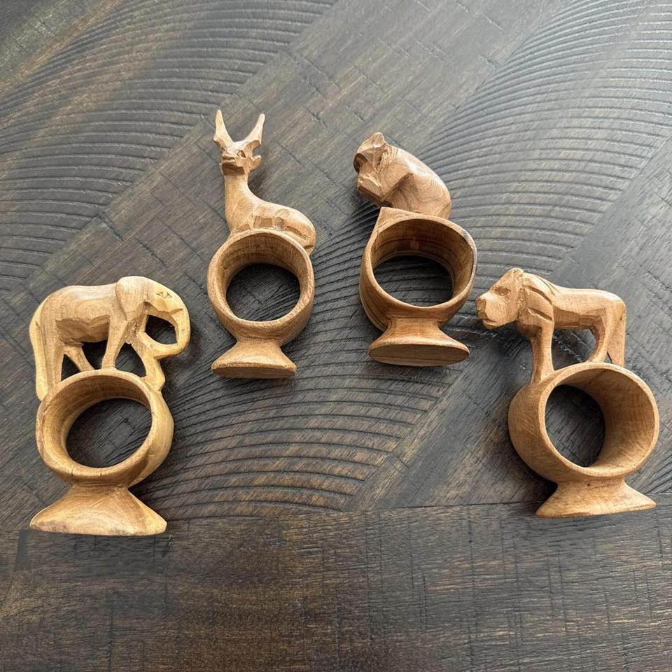 Lot 4 Hand Carved Wood 6f65