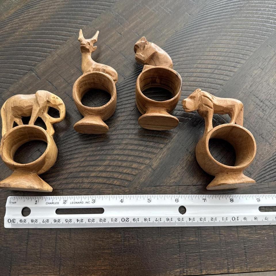 Lot 4 Hand Carved Wood 6f65 8
