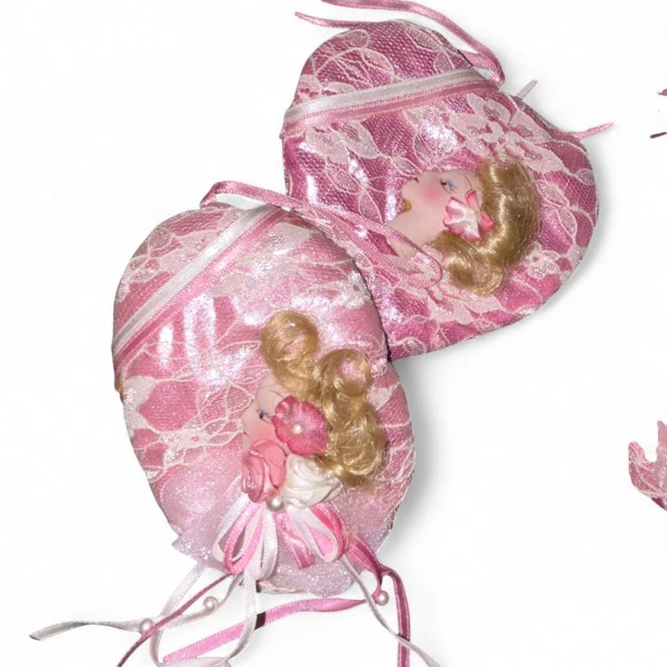 Vintage Pink Lace Dolls E167 4