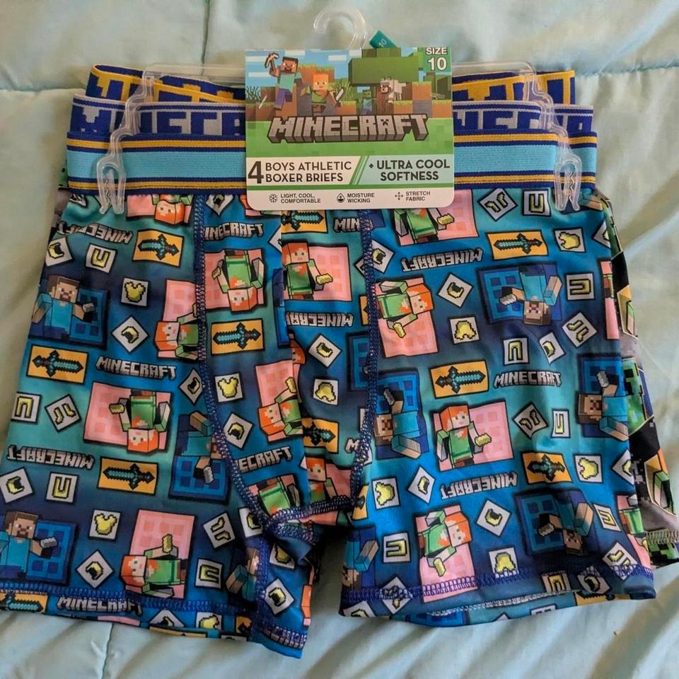 Minecraft Boys Boxer Briefs Size 0bb7