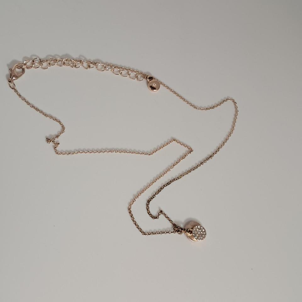 Gold Tone Necklace Disk Pendant 5
