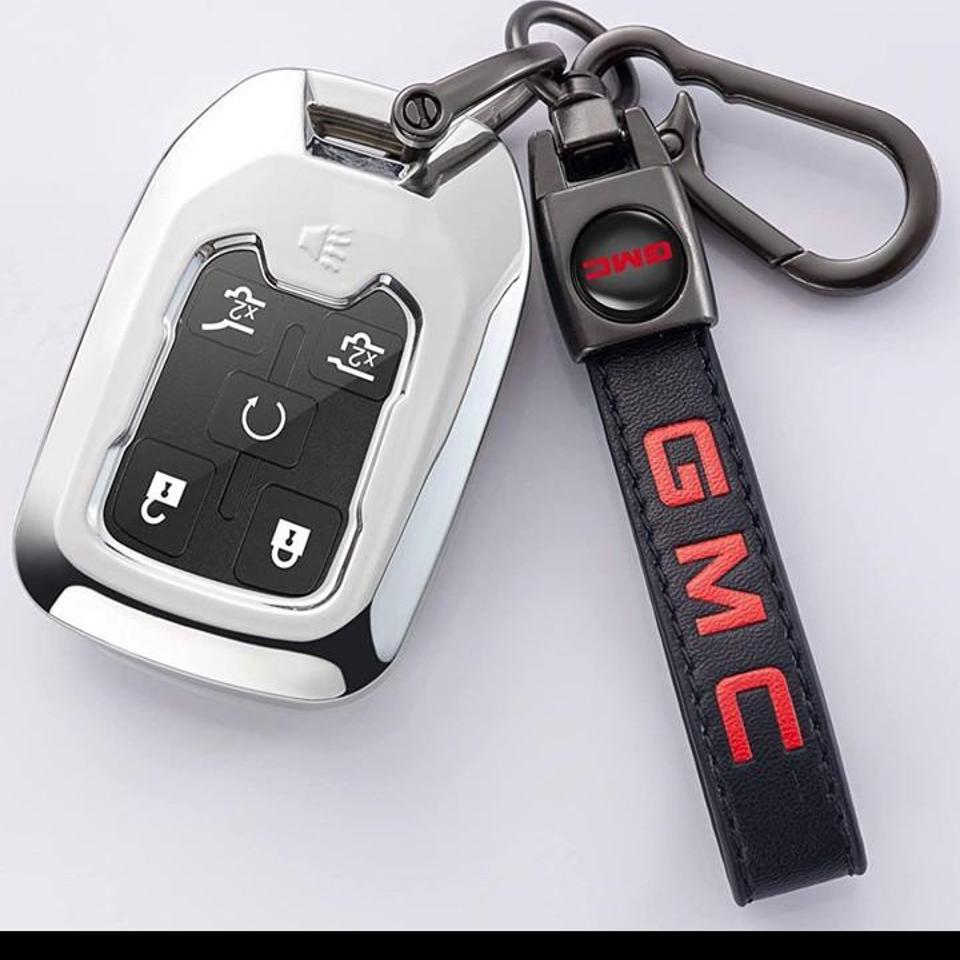 Genuine Leather Car Keychain Keyring Cab2 4