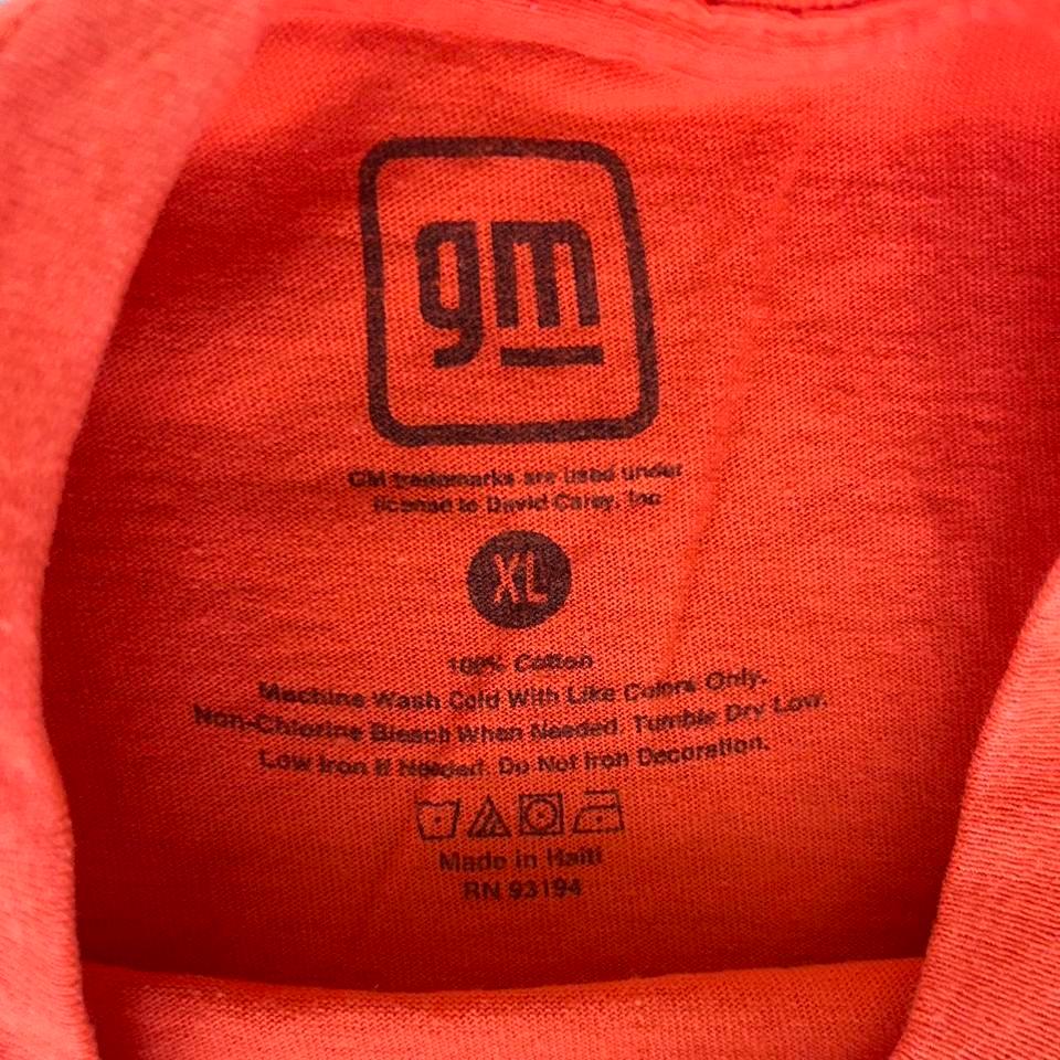 Chevrolet Racing T Shirt Xl Orange Dbcc 3