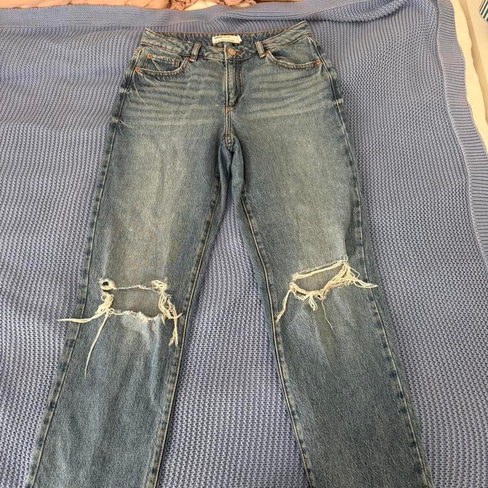 Garage High Waisted Mom Jeans Distresseddenim 8624