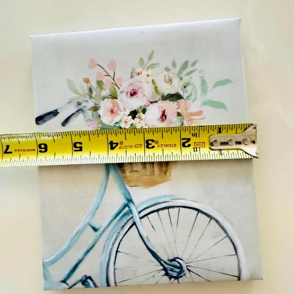 Canvas Parisian Bike Spring Flower 4