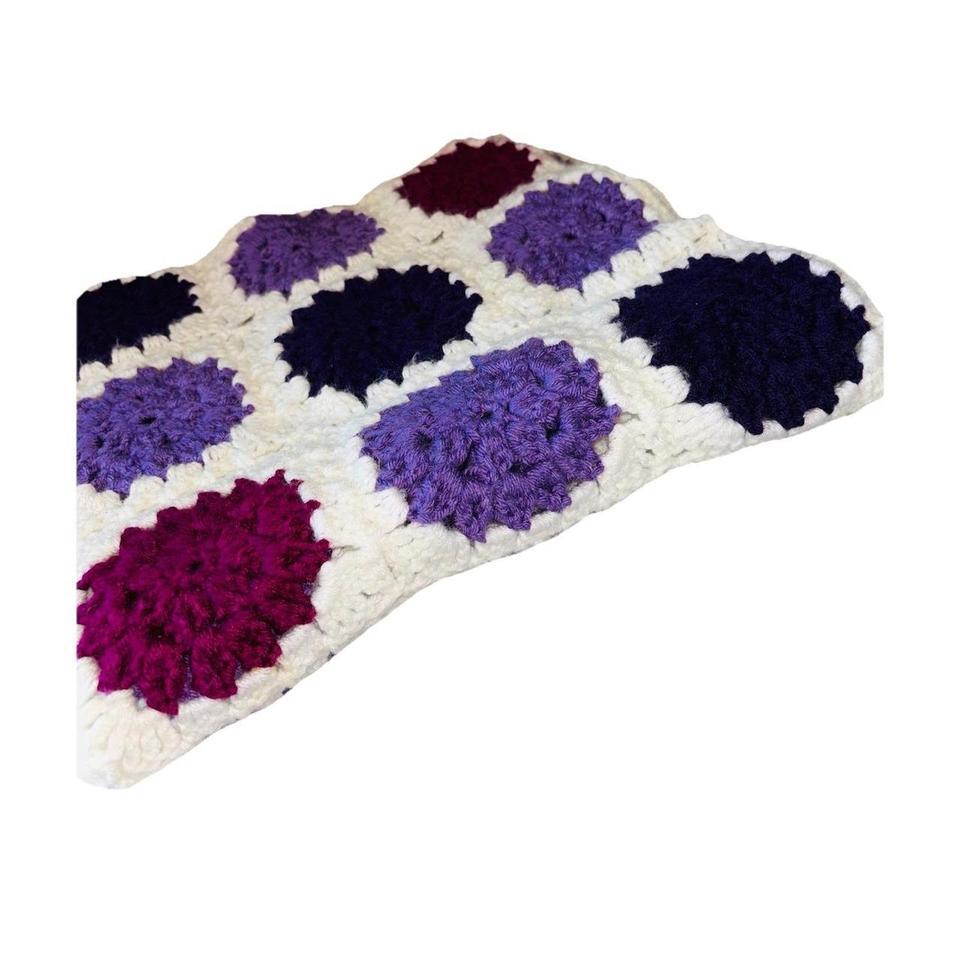 Vintage Granny Square Crotchet Afghan 50f4