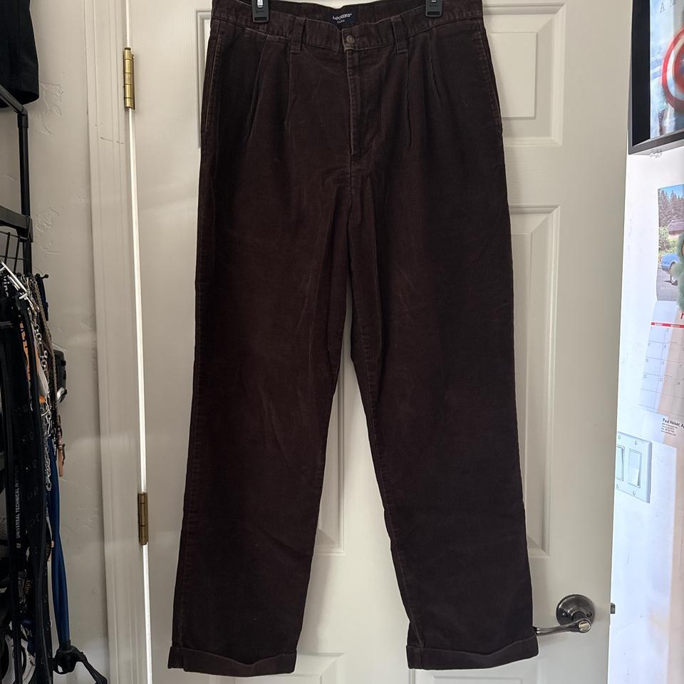 Brown Corduroy Khakis With Stitched 7abc