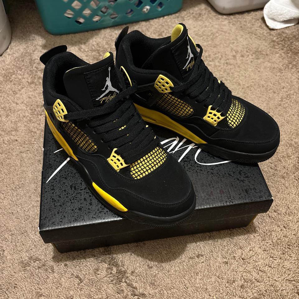 Black And Yellow Jordan 4s 4