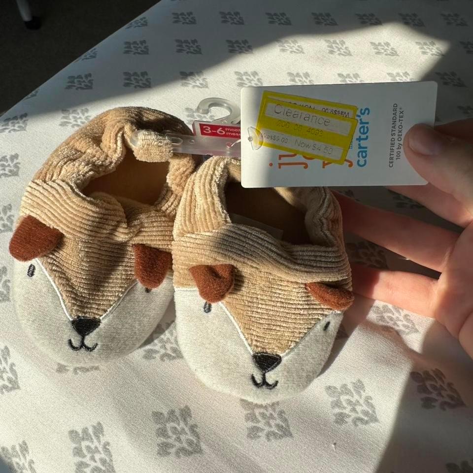 Carters Tan Baby Booties Size 729c