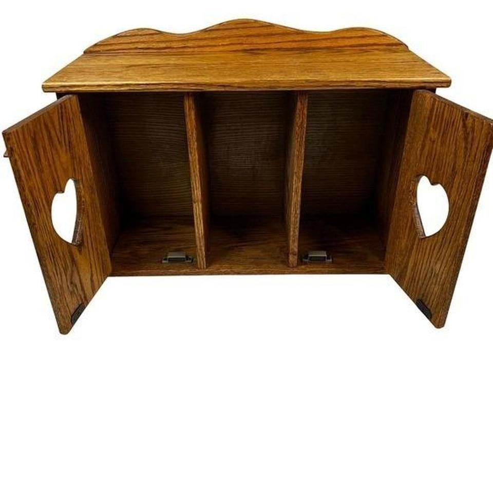 Handcrafted Oak Wood Shelf Cabinet 3d55 3