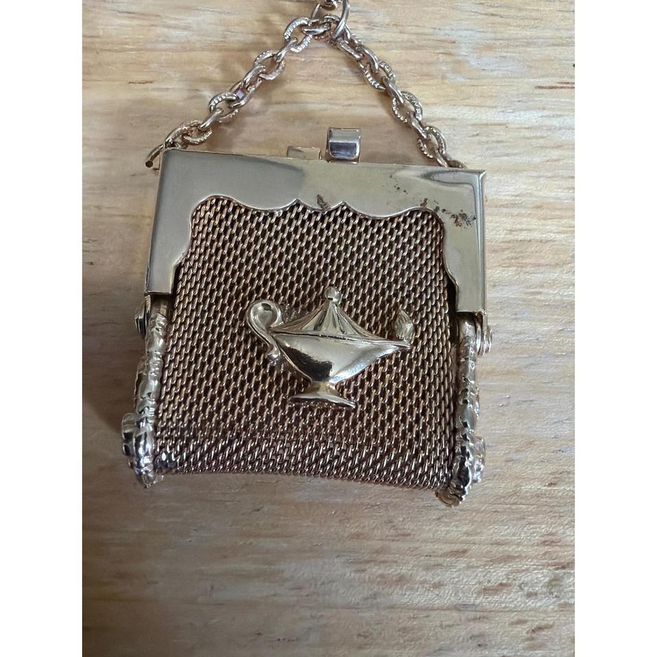 Vintage Gold Tone Mesh Miniature 34ce 3
