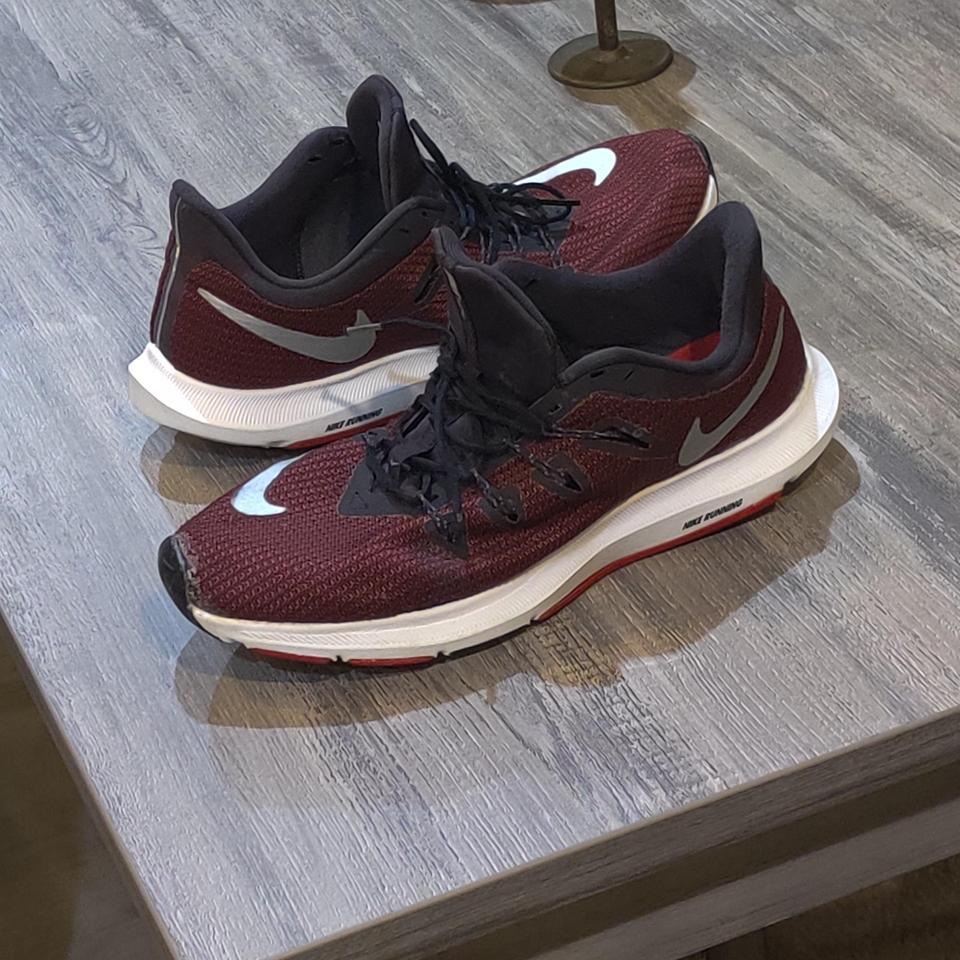 Burgundy And White Nike Air 3