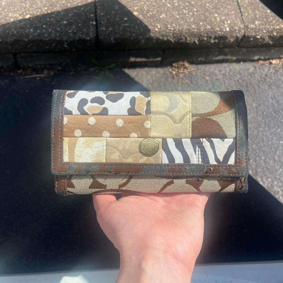 Coach Brown Patchwork Wallet I 3549