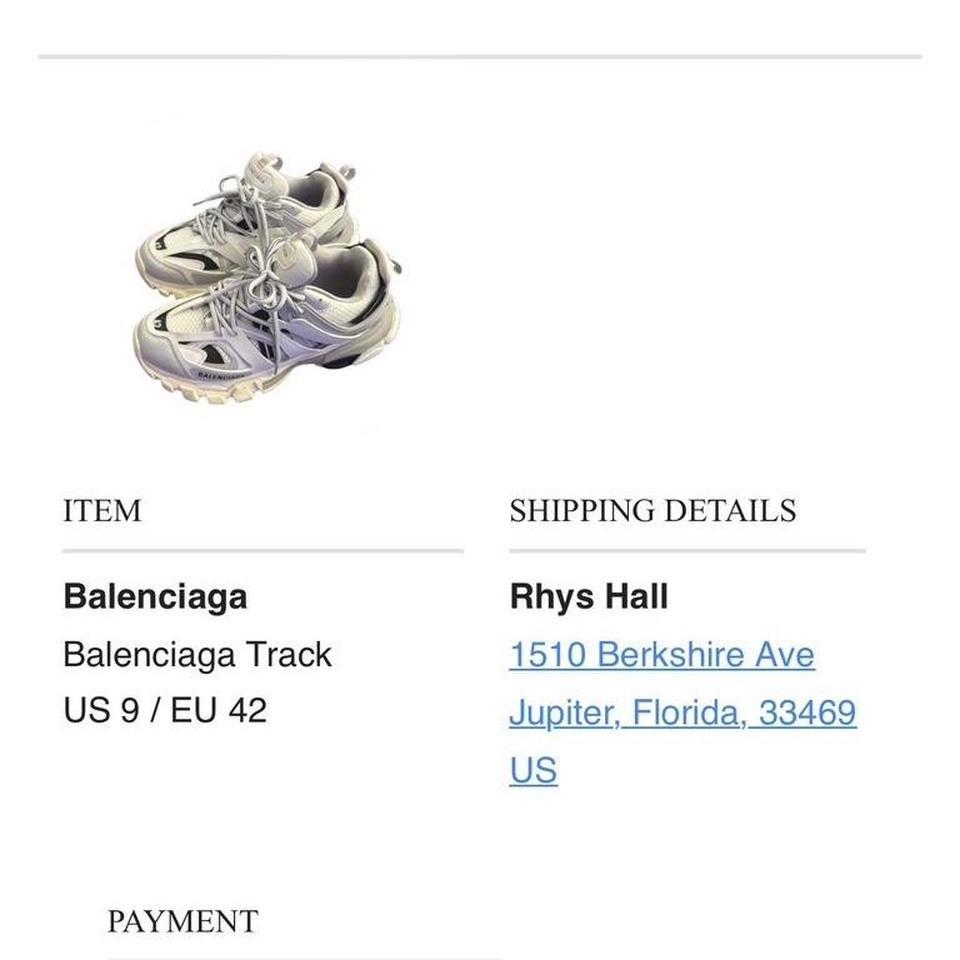 Balenciaga White Track Trainers Size 24ca 5