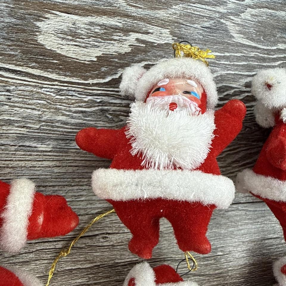 Vtg 2 Dancing Santa Christmas 661e 3