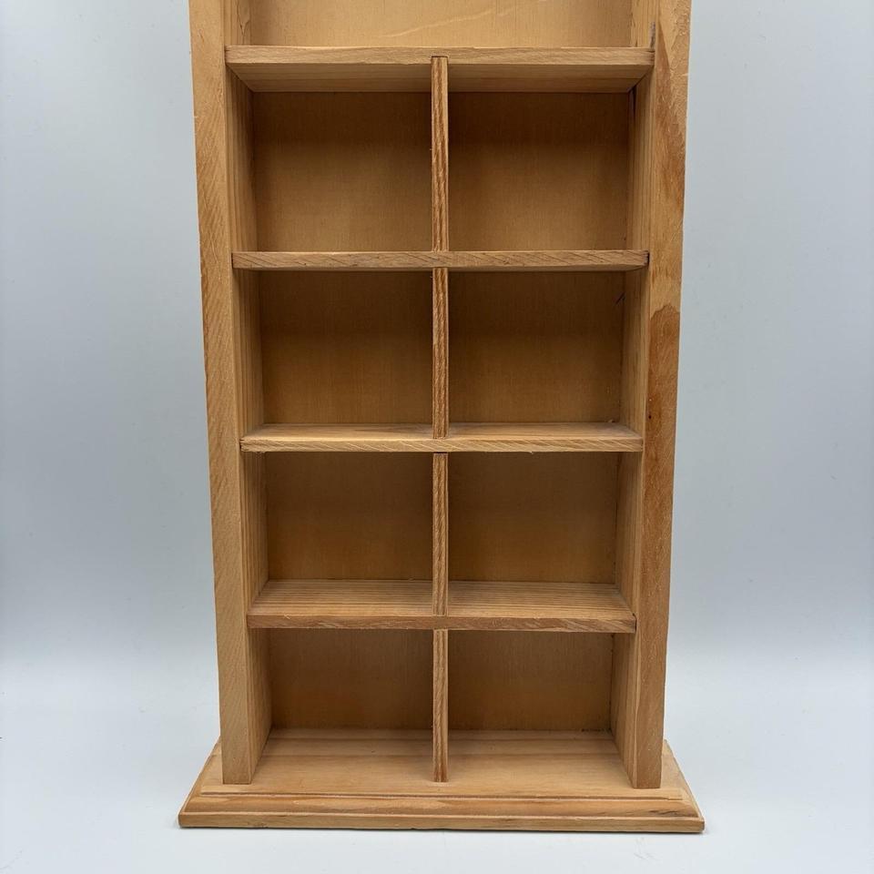 Vtg Pine Wood 9 Cubby 8438 3