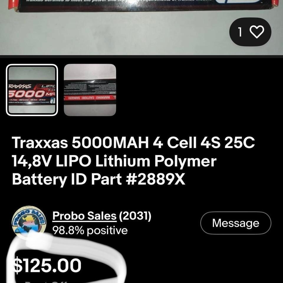 Traxxas 5000mah 3s Lipo Battery 9bb5 8