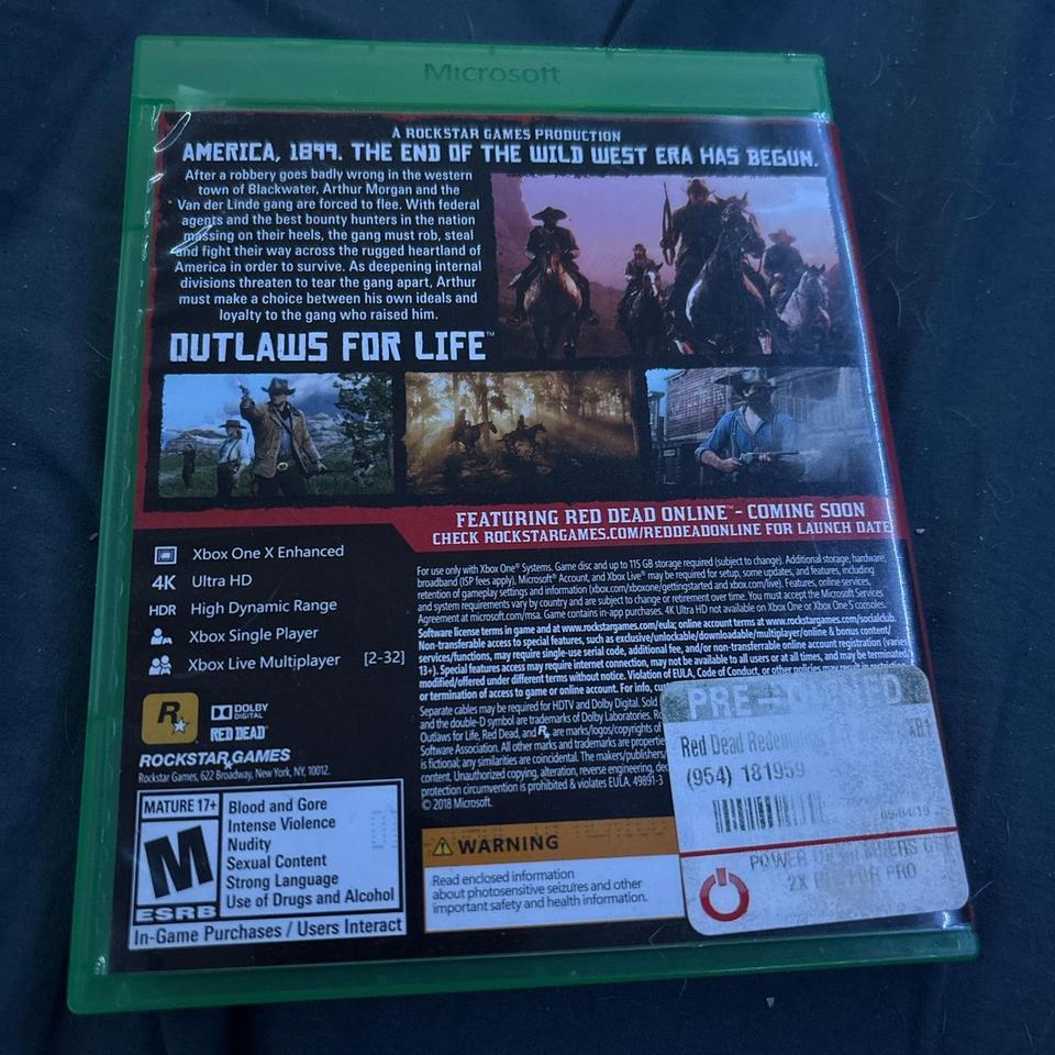 Red Dead Redemption 2 Xbox D526 2
