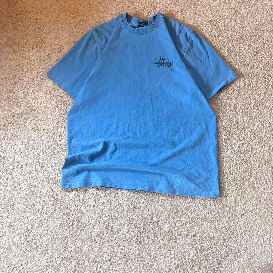 Stussy Blue Tee With Black 8673