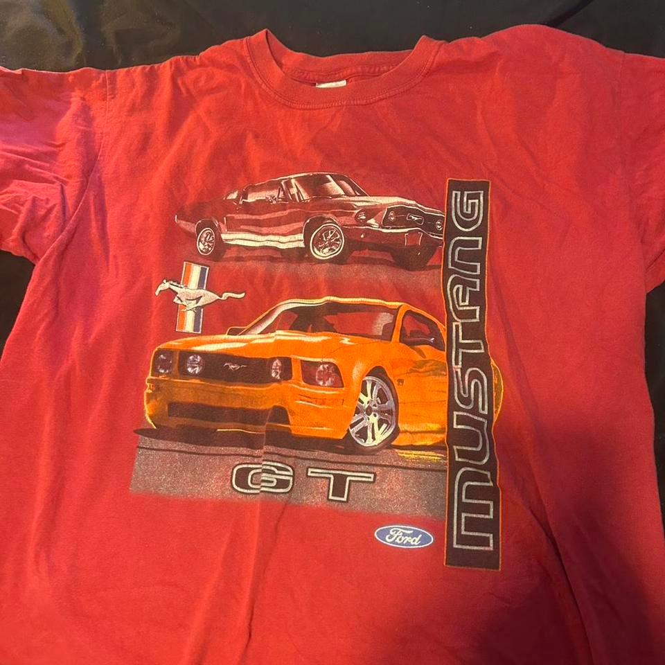 Red Ford Mustang Gt T Shirt F000