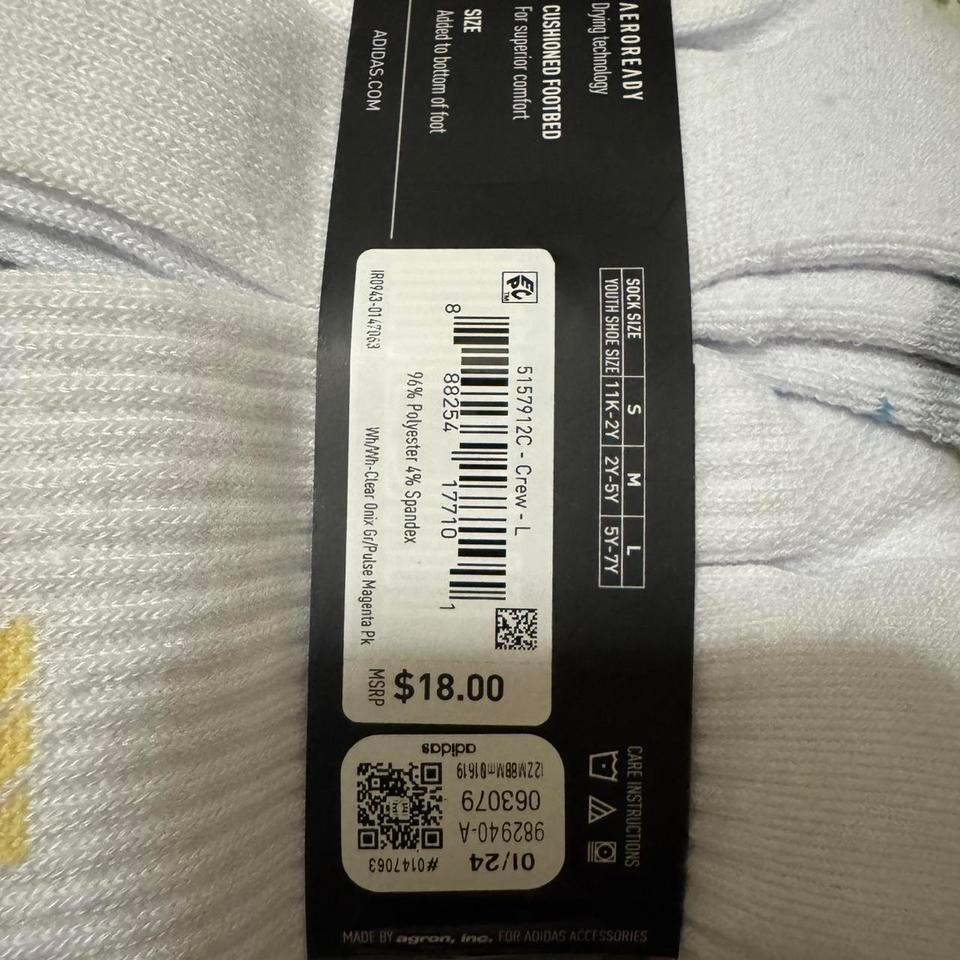 Adidas White And Crew Socks 3