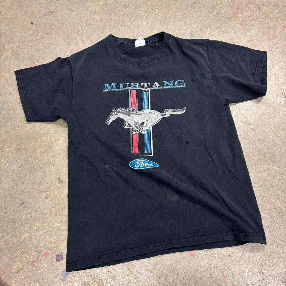 Y2k Ford Mustang Black T Shirt 3c78
