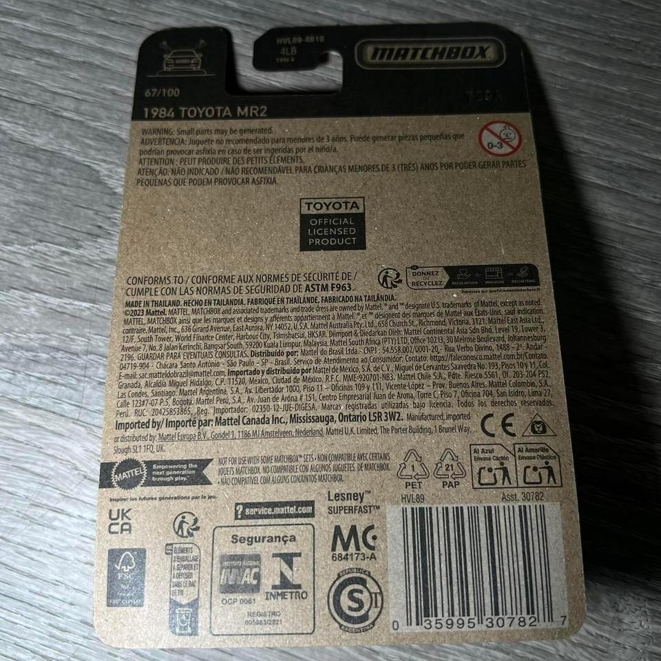Matchbox 1984 Toyota Mr2 858f 2