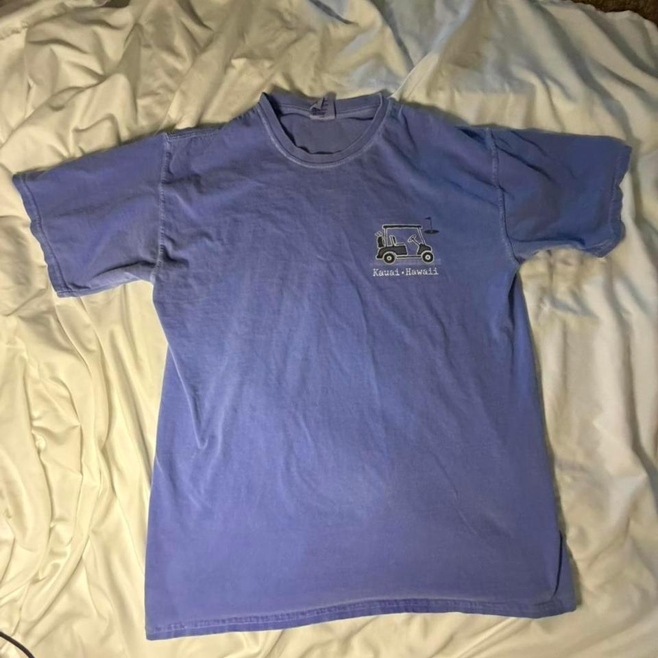 Blue And White Golf T Shirt C778