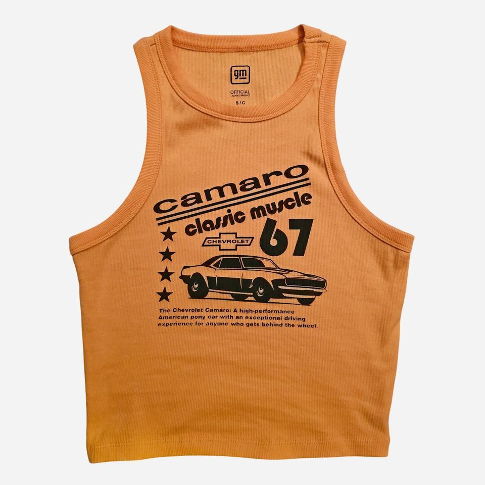 Yellow Vintage Camaro Crop Top