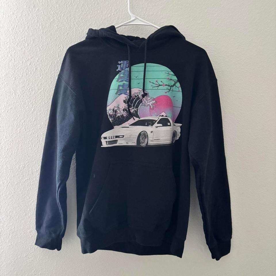 Black White Hoodie With 045e