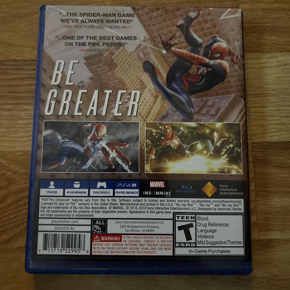 Marvels Spider Man Ps4 Game Spiderman 2